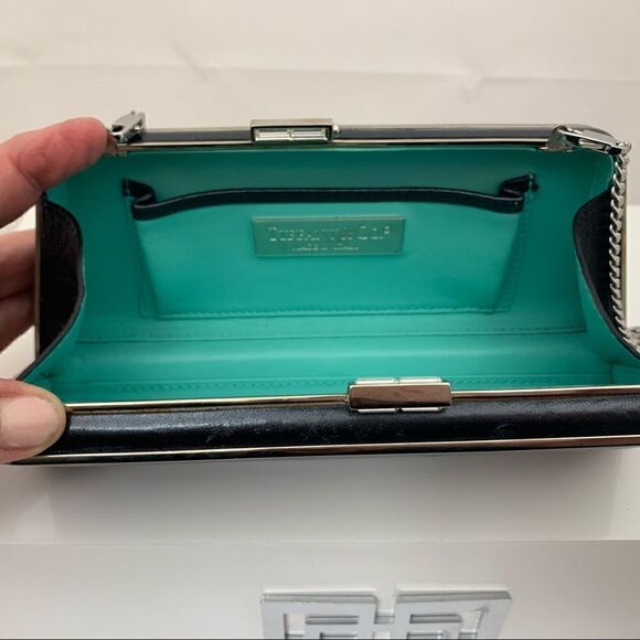 Tiffany & Co. Leather Sabrina Frame Clutch -  Black - Picture 7 of 11